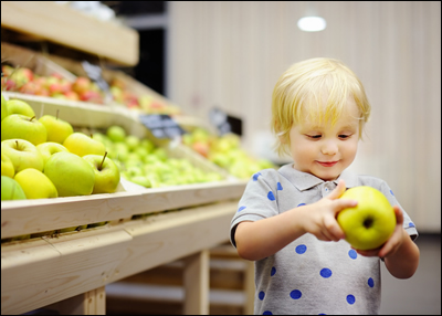 Toddler With Fruit