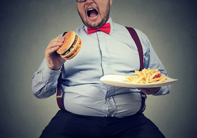 Man Eating Burger