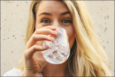 Girl drinking water