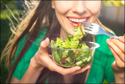 Eating a Salad