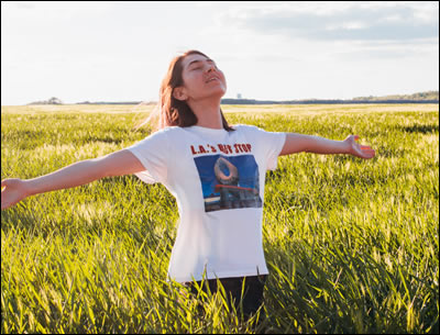Woman in field